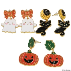 Halloween Character Charm Dangle Earrings-3Pk
