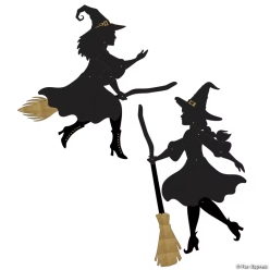 Witching Hour Character Halloween Jointed Wall Cutouts-2Pk