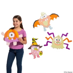 Halloween Monster Mayhem Jointed Wall Cutouts-4Pk