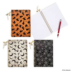 Witching Hour Halloween Spiral Notebooks with Charms-3Pk