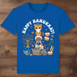 Happy Hanukkat Blue T-shirt