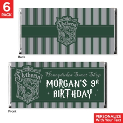 Personalized Harry Potter Slytherin Candy Bar Labels - 6pk