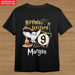 55% OFF: Harry Potter Birthday Wizard Personalized Black T-shirt