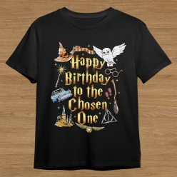 Harry Potter Chosen One Birthday Black T-shirt