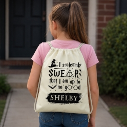 Solemnly Swear Custom Drawstring Backpack
