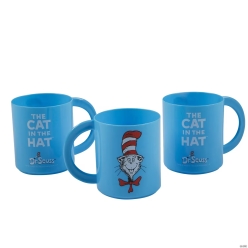 Cat in the Hat Plastic Mugs-12Pk