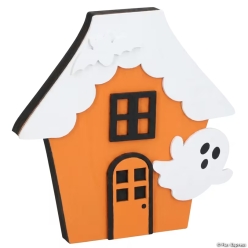 Haunted House Wood DIY Craft Kit-8Pk
