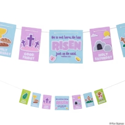 Religious Easter He Lives 6 Ft. Garland Craft Kit