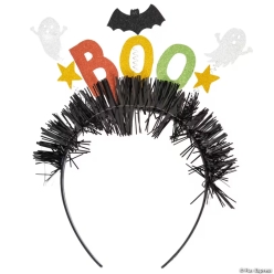 Halloween Headbands with Ghost & Bat Toppers-6Pk