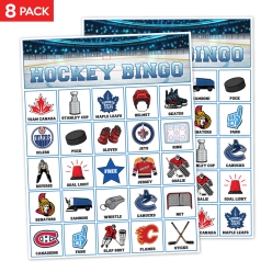 Hockey Bingo Party Game for 8