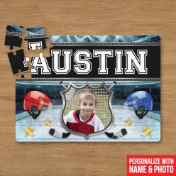 Personalized 30pc Hockey Puzzle w/ Name & Photo