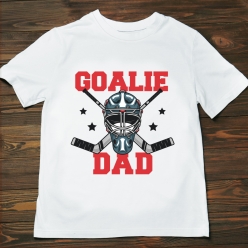 Hockey Goalie Dad T-shirt- Choose Size