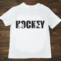Hockey Typography T-shirt- Choose Size
