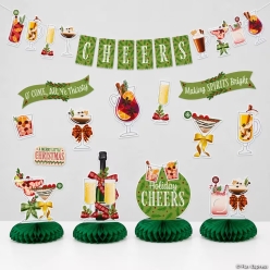 Holiday Cheers Christmas Cocktail Decorating Kit