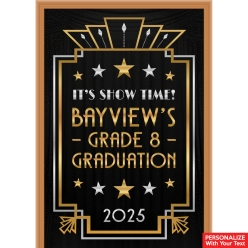 Hollywood Gold Grad PERSONALIZED Giant Vinyl Keepsake Door Sign