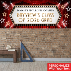 Hollywood Grad PERSONALIZED Giant Vinyl Keepsake Banner