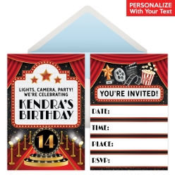 Hollywood PERSONALIZED Invitations - 8 Pk