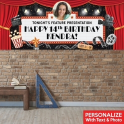 Hollywood PERSONALIZED PHOTO Giant Vinyl Banner