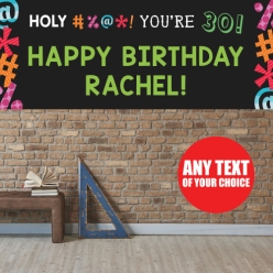 Holy Bleep 30th PERSONALIZED Giant Vinyl Keepsake Banner