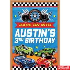 Hot Wheels PERSONALIZED Giant Vinyl Keepsake Door Sign