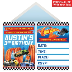 Hot Wheels PERSONALIZED Invitations - 8 Pk