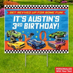 Hot Wheels PERSONALIZED Big Yard Sign