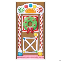 Gingerbread House Candy Plastic Door Cover