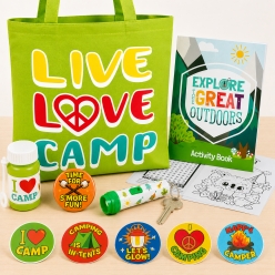 *Camping Party Large Tote Bag with Gifts