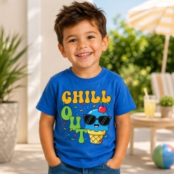 Chill Out Ice Cream Blue T-shirt - Choose Size