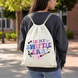 In My Swiftie Era Drawstring Backpack