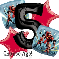 Incredibles Choose Age Balloon Bouquet