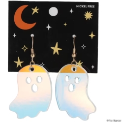 Halloween Ghost Earrings on Handout Card-12Pk