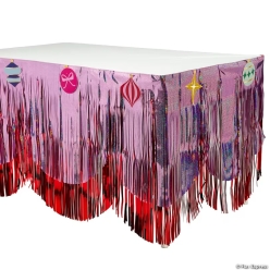 A Time for Joy Iridescent Finge Table Skirt