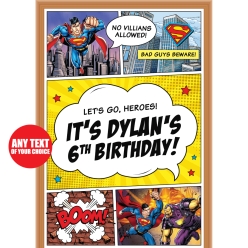 Superman PERSONALIZED Giant Vinyl Keepsake Door Sign