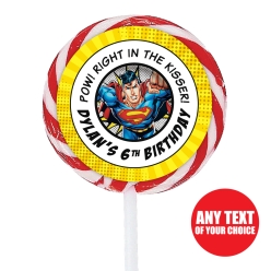 Superman PERSONALIZED Lollipops - 12 Pack
