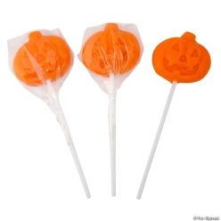 Jack-O'-Lantern Fruit Flavoured Lollipops-8Pk
