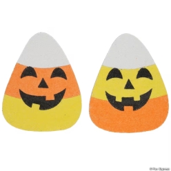 Candy Corn Halloween Sand Art Craft Kit-12Pk
