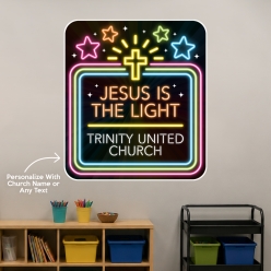 Jesus is the Light Personalized Vinyl Wall Decal - 13.5
