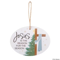 Jesus is the Reason Christmas Wood Ornaments-10Pk