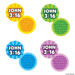 John 3:16 Religious Bible Cripture YoYos-8Pk