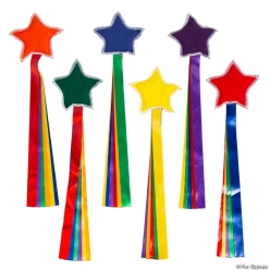 Bright Colour Cotton Juggling Stars with Tassels Set