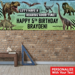 Jurassic PERSONALIZED Giant Vinyl Keepsake Banner