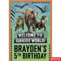 Jurassic PERSONALIZED Giant Vinyl Keepsake Door Sign
