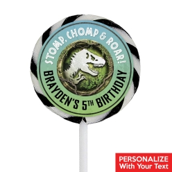 Jurassic PERSONALIZED Lollipops - 12 Pk
