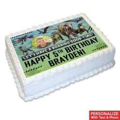 Jurassic Photo Personalized Edible Icing