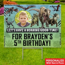 Jurassic Photo PERSONALIZED Yard Sign