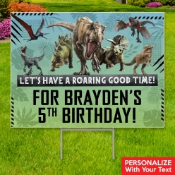 Jurassic All Weather PERSONALIZED Large Yard Sign