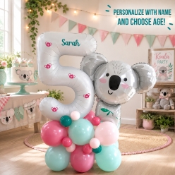Koala 6 FT Airfill Personalized Balloon Column Kit