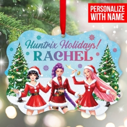 Huntrix Holidays Personalized Benelux Wood Ornament