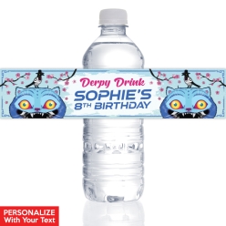 K-Pop Derpy PERSONALIZED VINYL Bottle Labels - 10 PK